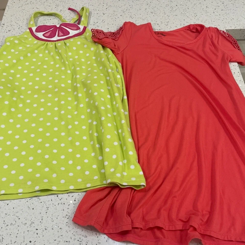 Girls Summer and Spring colorful flowy dress bundle size 6/7